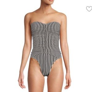 Norma Kamali Slinky Marissa Striped one piece swimsuit